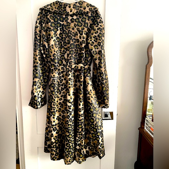 Vintage Diane Von Furstenberg DVF early 70s leopard print trench rain coat - Picture 3 of 8
